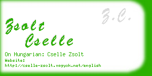 zsolt cselle business card